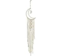 Wind Chime White Moon Dream Catcher Bohemian Dreamcatcher Handmade Bohemian Woven Wall Hanging Bedroom Decoration Home Garden Decor Dreamcatcher(2pcs Moon-White)