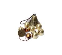 Wind Chime, Wish You Prosperity: Traditional Chinese Amazing 4 Tubes 5 Bells and Wooden Base Bronze Windchime for Outdoor Patio, Garden and Interior D