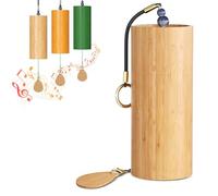 Wind Chimem, Bamboo Meditation Chimes for Outdoors Zen, Wind Bell for Home Decoration, Yoga Deep Sound Healing Instruments Chime (wood)