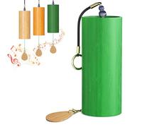 Wind Chimem, Bamboo Meditation Chimes for Outdoors Zen, Wind Bell for Home Decoration, Yoga Deep Sound Healing Instruments Chime (green)