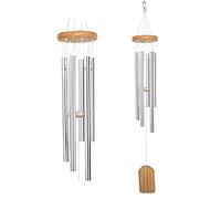 Wind Chimes, 25.6 inch Wind Chime Outdoor Metal Tubes Wind Chimes 6 Aluminum Alloy Tubes for Garden Backyard Living Home Decoration