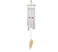 Wind Chimes Bell Good Luck Decor Home-Bell Pendant Home Garden Courtyard Decorative Lucky Chime for Indoor and Outdoor(Silver(6 Tubes))