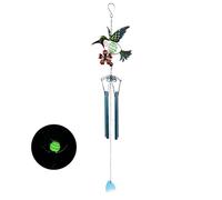 Wind Chimes for Garden 1 PCS Garden Metal Wind Chime Outdoor Night Light Small Bird Aluminium Tube Wind Chimes for Decor Balcony Or Indoor Decoration Birthday Gifts for Women (Green)