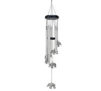 Wind Chimes For Garden Decorations, Chinese Lucky Metal Bell Wind Chimes Garden Windchimes Outdoor Clearance (Tube&Elephant)