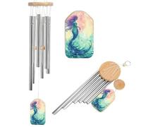 Wind Chimes for Outdoor - Beautiful Mermaid Tail Deep Tone Aluminum Windchime for Garden Patio Decor, Memorial Sympathy Wind Chimes with Melodious Sound for Home Outdoor Decorations