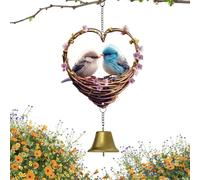 Wind Chimes for Outside - 10 x 9.9 cm Chimes for Outdoors, 2D Romantic Couple Bird Home Decor, Small Wind Chime Outside, Garden Yard Porch Balcony Mom Women Christmas Birthday Valentines Day Holiday