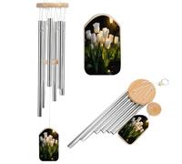 Wind Chimes for Outside, 20.5 Inches Large Aluminum Windchimes Outdoors Snow Under The Lamp Memorial Windchime Modern Outdoor Decor with Soothing Melodic Tones, Deep Tone Wind Chime