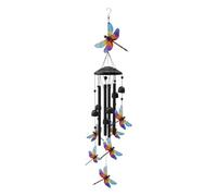 Wind Chimes for Outside Hand-Painted Rustproof Dragonfly Metal Bell