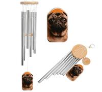 Wind Chimes for Outside Memorial Wind Chime with Catcher A Pug Decoration Windchime Deep Tone Outdoor Winds Bell for Patio Porch Garden Window Decor
