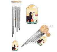 Wind Chimes for Outside Memorial Wind Chime with Catcher Alpacas in Love in The Mountains Decoration Windchime Deep Tone Outdoor Winds Bell for Patio Porch Garden Window Decor