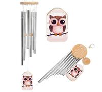 Wind Chimes for Outside Memorial Wind Chime with Catcher Cute Owl Decoration Windchime Deep Tone Outdoor Winds Bell for Patio Porch Garden Window Decor