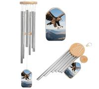 Wind Chimes for Outside Memorial Wind Chime with Catcher Eagle in The Sky Decoration Windchime Deep Tone Outdoor Winds Bell for Patio Porch Garden Window Decor