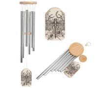 Wind Chimes for Outside Memorial Wind Chime with Catcher Hand Drawn Floral Dragonfly Decoration Windchime Deep Tone Outdoor Winds Bell for Patio Porch Garden Window Decor