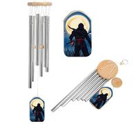 Wind Chimes for Outside Memorial Wind Chime with Catcher Moonlight Watercolor Style Ninja Decoration Windchime Deep Tone Outdoor Winds Bell for Patio Porch Garden Window Decor