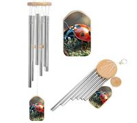 Wind Chimes for Outside Memorial Wind Chime with Catcher Red Ladybug Decoration Windchime Deep Tone Outdoor Winds Bell for Patio Porch Garden Window Decor