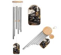Wind Chimes for Outside Memorial Wind Chime with Catcher Steam Train Decoration Windchime Deep Tone Outdoor Winds Bell for Patio Porch Garden Window Decor