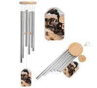 Wind Chimes for Outside Memorial Wind Chime with Catcher Steam Train in The Desert Decoration Windchime Deep Tone Outdoor Winds Bell for Patio Porch Garden Window Decor