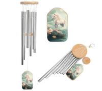 Wind Chimes for Outside Memorial Wind Chime with Catcher Two Horses in The Sky Decoration Windchime Deep Tone Outdoor Winds Bell for Patio Porch Garden Window Decor