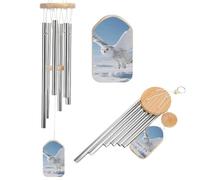 Wind Chimes for Outside Memorial Wind Chime with Catcher White Snowy Owl Decoration Windchime Deep Tone Outdoor Winds Bell for Patio Porch Garden Window Decor