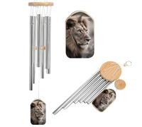 Wind Chimes for Outside Memorial Wind Chime with Catcher Wildlife Lion Decoration Windchime Deep Tone Outdoor Winds Bell for Patio Porch Garden Window Decor