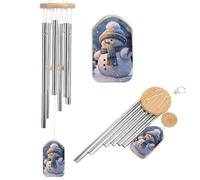 Wind Chimes for Outside Memorial Wind Chime with Catcher Winter Snowman Decoration Windchime Deep Tone Outdoor Winds Bell for Patio Porch Garden Window Decor