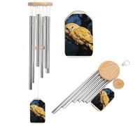 Wind Chimes for Outside Memorial Wind Chime with Catcher Yellow Snowy Owl Decoration Windchime Deep Tone Outdoor Winds Bell for Patio Porch Garden Window Decor