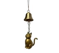 Wind Chimes Outdoor Cute Cat Wind Chime Metal Windchime for Garden Yard outdoor Decor Smiling Cat Hanging Windchime Outside Ornaments Copper Unisex Housewarming Gift for Mom Women Grandma Friend