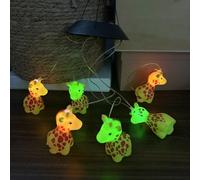 Wind Chimes Solar Giraffe Lights Colour Changing Wind Bells for Outdoor Garden Christmas Halloween Decoration (Cute Giraffe)