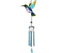 Wind Chimes, Wind Chimes for Garden,Hummingbird Wind Chime for Patio Hanging Decoration,Bird Wind Chime Outdoor Porch Balcony Creative Hanging Decoration (81x18x2cm) (Bule Bird Bell Pipe)