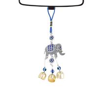 Wind Chimes with Bells,Butterfly Wind Chimes, Evil Eye Wind Chime Blue Evil Eye Hanging Pendant Car Charm Ornament, for Car Kitchen Home Garden