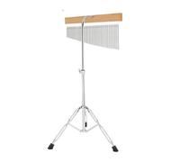 Wind Chimes with Stand 36 Tone Bar Chimes Aluminum Alloy Wooden Chime Wind Percussion Musical Instrument with Tripod Stand Stick(Silver)