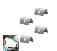 Wind Deflector Clips, Stainless Steel Fixing Clips, Rust Corrosion Resistant,Durable Rattle Free, Car Window Rain Guard, Universal Vehicle Fit (Metal)