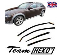 Wind Deflectors Fits Audi A4 B8 2007-2015 Estate 4-Pcs Set Tinted Heko