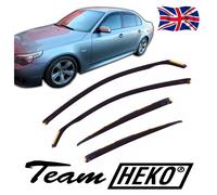 Wind Deflectors Fits Bmw 5 Series E60 2004-2010 4D Saloon 4-Pcs Set Tinted Heko
