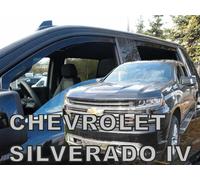 Wind Deflectors Fits Chevrolet Silverado Mk4 2019-Up 4-Door 4-Pcs Set Heko