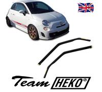 Heko Wind Deflectors 15156 - Fits Fiat 500/Abarth 2007-2020, 2-piece Tinted Black
