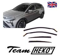 Wind Deflectors Fits Hyundai Bayon 2021-Up 5-Door 4-Pcs Set Tinted Heko