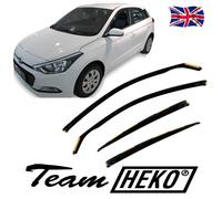 HYUNDAI i20 MK2 Hatchback 5-door 2015-2020 4-pc Wind Deflectors HEKO Tinted