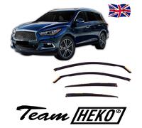 Wind Deflectors Fits Infiniti QX60 L50 2013-2020 4-Pcs Set Tinted Heko