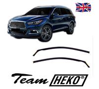 Wind Deflectors Fits Infiniti Q50 2013-Up 2-Pcs Set Tinted Heko