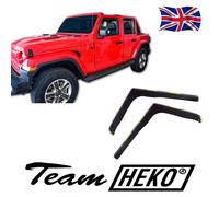 Wind Deflectors Fits Jeep Wrangler 2019-Up 2-Pcs Set Tinted Heko