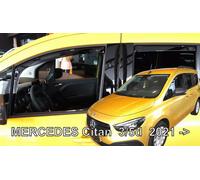 Wind Deflectors Fits Mercedes Citan Mk2 W420 2021-Up 4-Pcs Set Tinted Heko