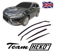 Wind Deflectors Fits Mitsubishi Outlander 2013-2021 4-Pcs Set Tinted Heko