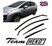 Wind Deflectors Fits Peugeot 3008 Mk1 2009-2017 5-Door 4-Pcs Set Tinted Heko