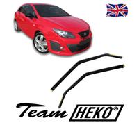 Wind Deflectors Fits Seat Ibiza Mk5 Cupra 2008-2017 3-Door 2-Pcs Set Tinted Heko