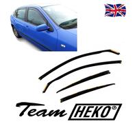 SEAT LEON MK1 5-door 1998-2005 Hatchback 4-pc Wind Deflectors HEKO Tinted