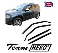 Wind Deflectors Fits Skoda Yeti 2009-2017 4-Pcs Set Tinted Heko