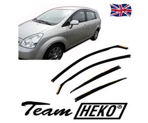 Wind Deflectors Fits Toyota Corolla Verso 2004-2009 4-Door 4-Pcs Set Tinted Heko