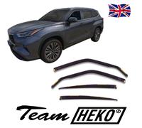 Wind Deflectors Fits Toyota Highlander XU70 2019-Up 5-Door 4-Pcs Set Tinted Heko