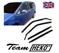 Wind Deflectors Fits VW Touran Mk1 Mk2 2003-2015 4-Pcs Set Tinted Heko